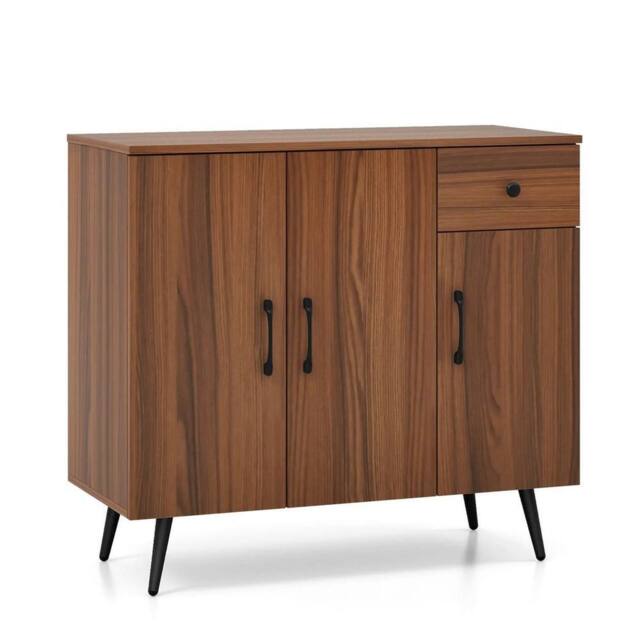KORVIXA Modern Storage Cabinet Sideboard Cabinet w/ Adjustable in Brown - Size: 100 cm x 100 cm - image 1