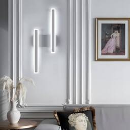 COMELY Indoor Wall Lights, 32W Modern Acrylic Long Wall Lights in Silver - thumbnail 3