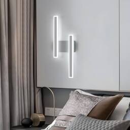 COMELY Indoor Wall Lights, 32W Modern Acrylic Long Wall Lights in Silver - thumbnail 4