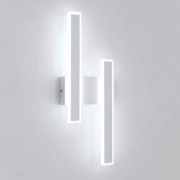 COMELY Indoor Wall Lights, 32W Modern Acrylic Long Wall Lights in Silver