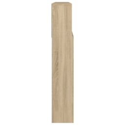 Berkfield Home Headboard Cabinet Sonoma Oak 220x19x103.5 cm in Brown - thumbnail 4
