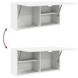 Berkfield Home Bathroom Wall Cabinet White 80x25x40 cm Engineered Wood - Size: 80 x 25 x 40 cm - thumbnail 8