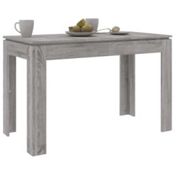 Berkfield Home Dining Table Grey Sonoma 120x60x76 cm Engineered Wood - Size: 120 x 60 x 76 cm - thumbnail 3