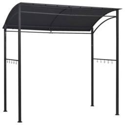 Berkfield Home Fabric BBQ Gazebo 215x150x220 cm Anthracite Steel in Black - Size: 215 x 150 x 220 cm - thumbnail 3