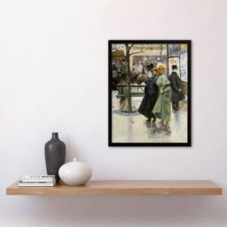 Artery8 Abel Truchet On the Boulevards Parisian Street View Framed Art Print - Size: A4 - thumbnail 4