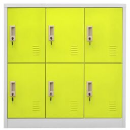 Berkfield Home Locker Cabinets 5 pcs Light Grey & Green 90x45x92.5 cm Steel - thumbnail 3