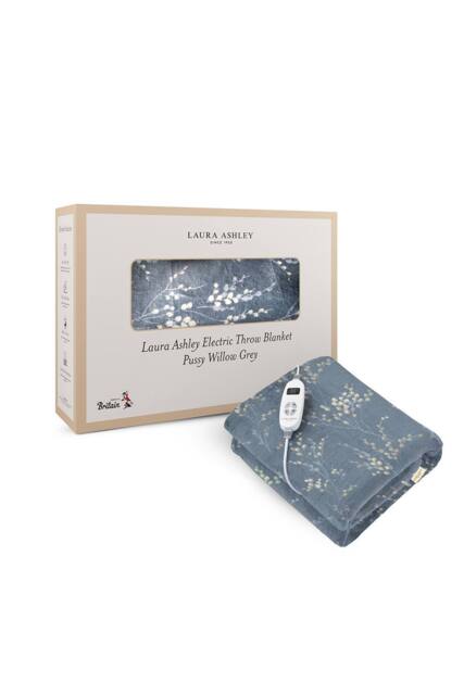 Laura Ashley VQ Heated Throw Electric Blanket in Grey - Size: 130 cm x 160 cm - image 1