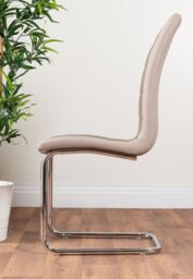 FurnitureboxUK Santorini Brown Round Dining Table & 4/6 Murano Chairs in Beige - thumbnail 5