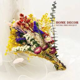 Havendro 30cm Dried Flowers Bouquet Home Decor Tan Mauve White UK - thumbnail 4