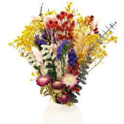 Havendro 30cm Dried Flowers Bouquet Home Decor Tan Mauve White UK - thumbnail 1