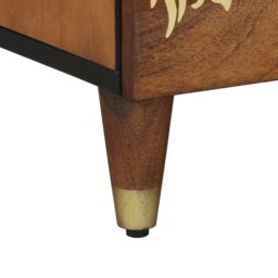 Berkfield Home Bedside Cabinet Honey brown Solid Sheesham wood 40 x 33 x 46 cm - thumbnail 8