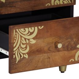 Berkfield Home Bedside Cabinet Honey brown Solid Sheesham wood 40 x 33 x 46 cm - thumbnail 7
