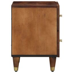 Berkfield Home Bedside Cabinet Honey brown Solid Sheesham wood 40 x 33 x 46 cm - thumbnail 4