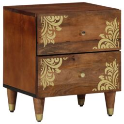 Berkfield Home Bedside Cabinet Honey brown Solid Sheesham wood 40 x 33 x 46 cm - thumbnail 2