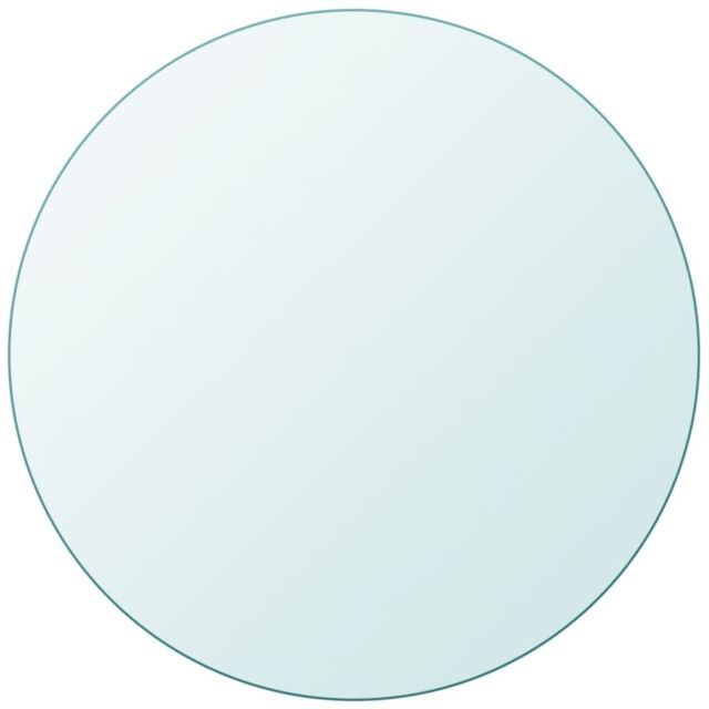 Berkfield Home Table Top Tempered Glass Round 800 mm in Clear - image 1