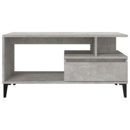 Berkfield Home Coffee Table Concrete Grey 90x49x45 cm Engineered Wood - Size: 90 x 49 x 45 cm - thumbnail 5