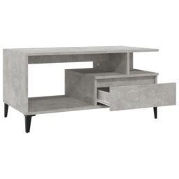 Berkfield Home Coffee Table Concrete Grey 90x49x45 cm Engineered Wood - Size: 90 x 49 x 45 cm - thumbnail 6