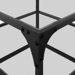 Berkfield Home Coffee Tables with Transparent Glass Top 2 pcs 50x50x45 cm Steel - Size: 50 x 50 x 45 cm - thumbnail 9