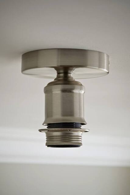 ValueLights Shaw Flush Brushed Brass, Chrome, Gold & Black Ceiling Light Fitting in Silver - image 1