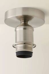 ValueLights Shaw Flush Brushed Brass, Chrome, Gold & Black Ceiling Light Fitting in Silver - thumbnail 2