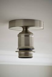 ValueLights Shaw Flush Brushed Brass, Chrome, Gold & Black Ceiling Light Fitting in Silver
