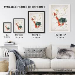 Artery8 Vintage Cepheus Constellation Illustration Hall Framed Wall Art Print in White - Size: A4 - thumbnail 3