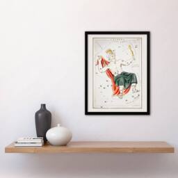 Artery8 Vintage Cepheus Constellation Illustration Hall Framed Wall Art Print in White - Size: A4 - thumbnail 4