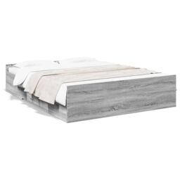 Berkfield Home Bed Frame with Drawers without Mattress Grey Sonoma 160x200 cm - thumbnail 2