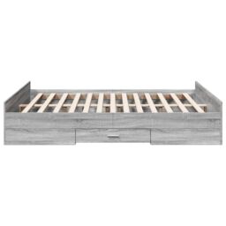 Berkfield Home Bed Frame with Drawers without Mattress Grey Sonoma 160x200 cm - thumbnail 5