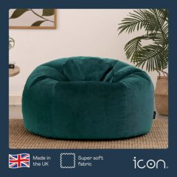 icon Kingston Classic Velvet Bean Bag Chair Ochre Yellow Bean Bags in Teal - thumbnail 5