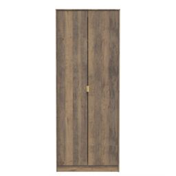Ready Assembled 2 U Tamworth 2 Door Wardrobe (Ready Assembled) in Dark Brown - thumbnail 1