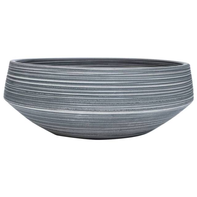 Berkfield Home Countertop Basin Grey Round Œ¶41x14 cm Ceramic - Size: 41x14 cm - image 1