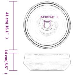Berkfield Home Countertop Basin Grey Round Œ¶41x14 cm Ceramic - Size: 41x14 cm - thumbnail 6
