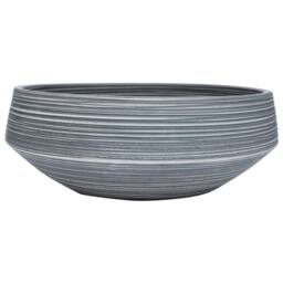 Berkfield Home Countertop Basin Grey Round Œ¶41x14 cm Ceramic - Size: 41x14 cm - thumbnail 1