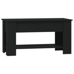 Berkfield Home Coffee Table Black 101x49x52 cm Engineered Wood - Size: 101 x 49 x 52 cm - thumbnail 3