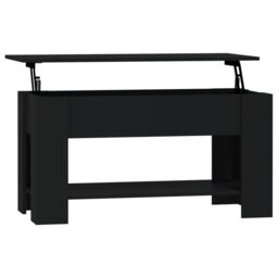Berkfield Home Coffee Table Black 101x49x52 cm Engineered Wood - Size: 101 x 49 x 52 cm - thumbnail 2