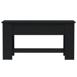Berkfield Home Coffee Table Black 101x49x52 cm Engineered Wood - Size: 101 x 49 x 52 cm - thumbnail 4