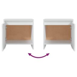 Berkfield Home Elegant Bedside Cabinet White 45x34x44.5 cm Engineered Wood - thumbnail 7