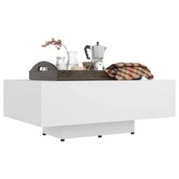 Berkfield Home Modern Coffee Table White 85x55x31 cm Engineered Wood - Size: 85 x 55 x 31 cm - thumbnail 5