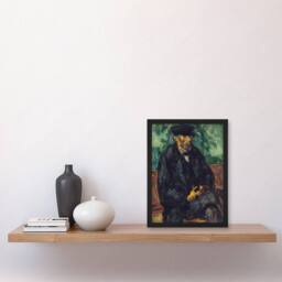 Artery8 The Gardener Vallier Portrait Painting Cezanne Framed Wall Art Print - Size: A4 - thumbnail 4