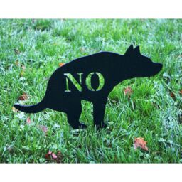 Poppyforge Dog - Garden Ornament - Solid Steel - W34.3 x H25.4 cm - Black - thumbnail 2