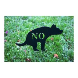 Poppyforge Dog - Garden Ornament - Solid Steel - W34.3 x H25.4 cm - Black