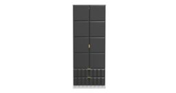 Ready Assembled 2 U Metro 2 Door 2 Drawer Wardrobe (Ready Assembled) in Dark Grey - thumbnail 1