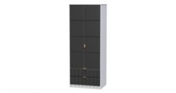 Ready Assembled 2 U Metro 2 Door 2 Drawer Wardrobe (Ready Assembled) in Dark Grey - thumbnail 3