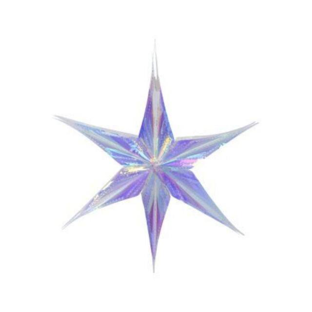 Garden Greatness Large Hanging Iridescent Star Decoration in White - Size: 1 Pack