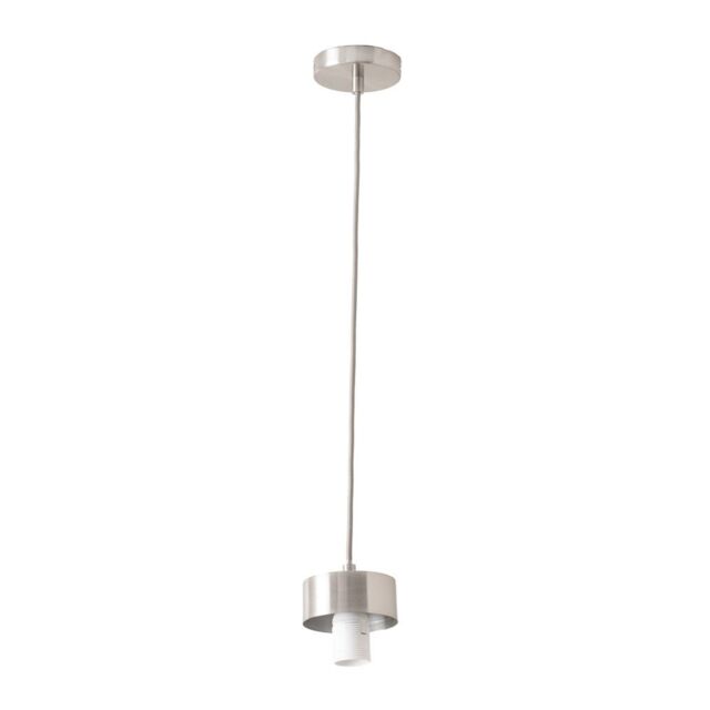 ValueLights Brianna Brushed Chrome or Gold Cap Adjustable Pendant Ceiling Light in Silver - image 1