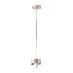ValueLights Brianna Brushed Chrome or Gold Cap Adjustable Pendant Ceiling Light in Silver