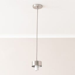 ValueLights Brianna Brushed Chrome or Gold Cap Adjustable Pendant Ceiling Light in Silver - thumbnail 2