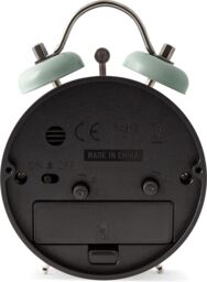 Acctim Shefford Compact Analogue Faux Bell Alarm Clock in Pale Green - thumbnail 4
