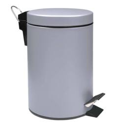 VOGREX 3 LITRE SMALL PEDAL BIN BATHROOM KITCHEN TOILET RUBBISH GREY - thumbnail 5